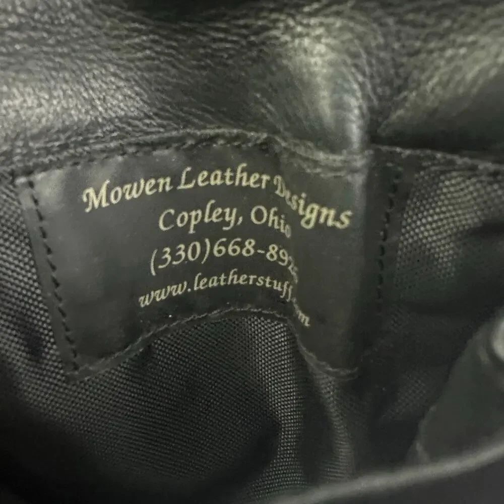 Mowen Designs Vintage 90s Leather Mini Purse Bag Black Cross Body Soft